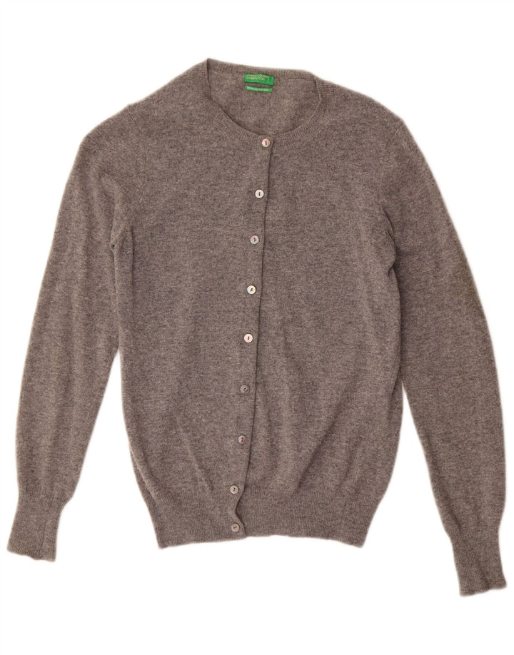 Женский кардиган Benetton UK 10, маленький, серый, шерсть