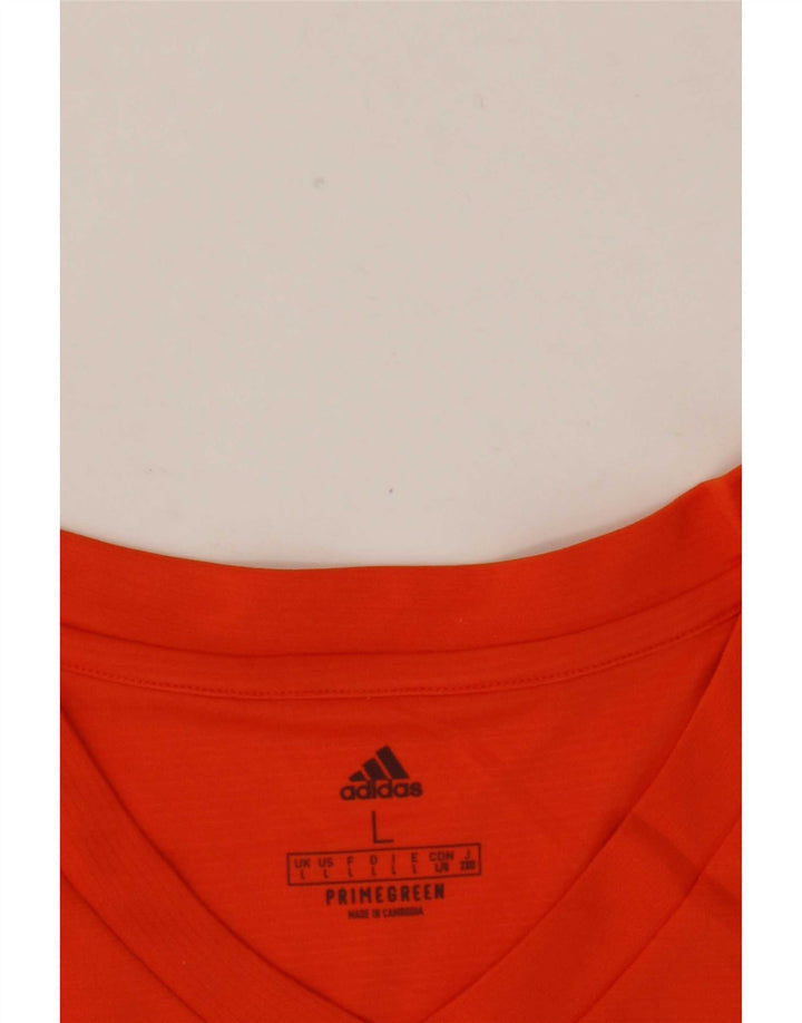 Мужской топ Adidas Aeroready с длинным рукавом, большой оранжевый