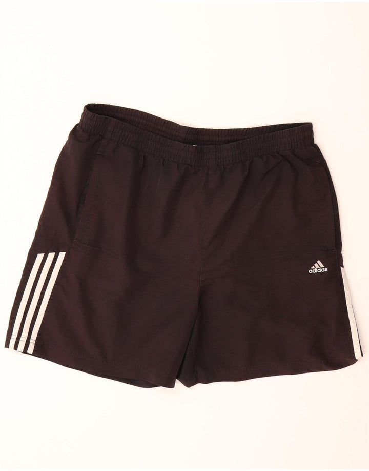 ADIDAS Mens Sport Shorts Large  Black Polyester Vintage Adidas and Second-Hand Adidas from Messina Hembry 