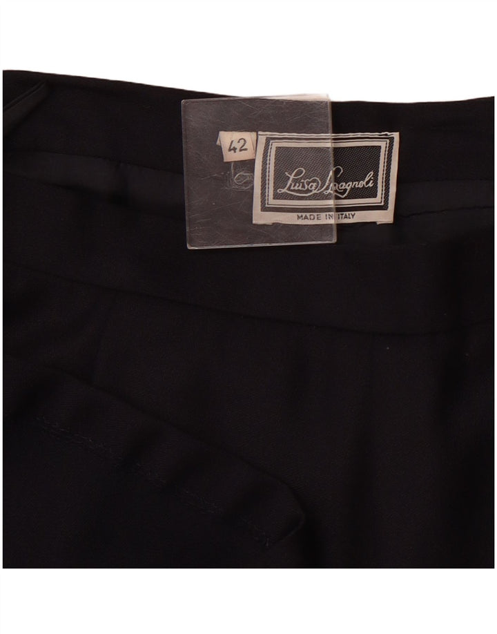 LUISA SPAGNOLI Женская расклешенная юбка с высокой талией IT 42 Medium W26 Темно-синий