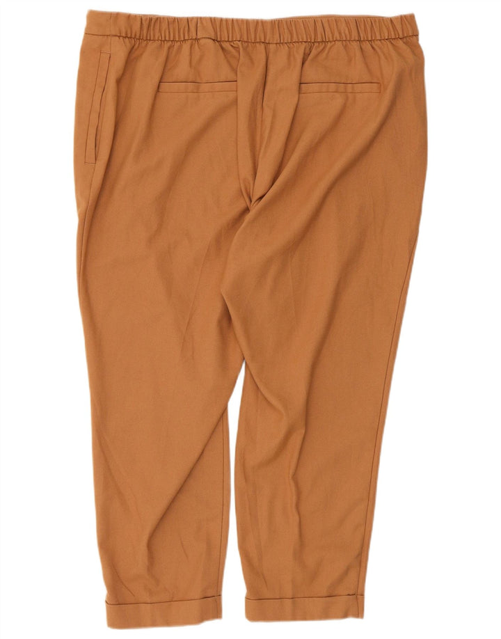 Женские укороченные брюки Marks & Spencer UK 20 2XL W38 L25 Бежевый полиэстер