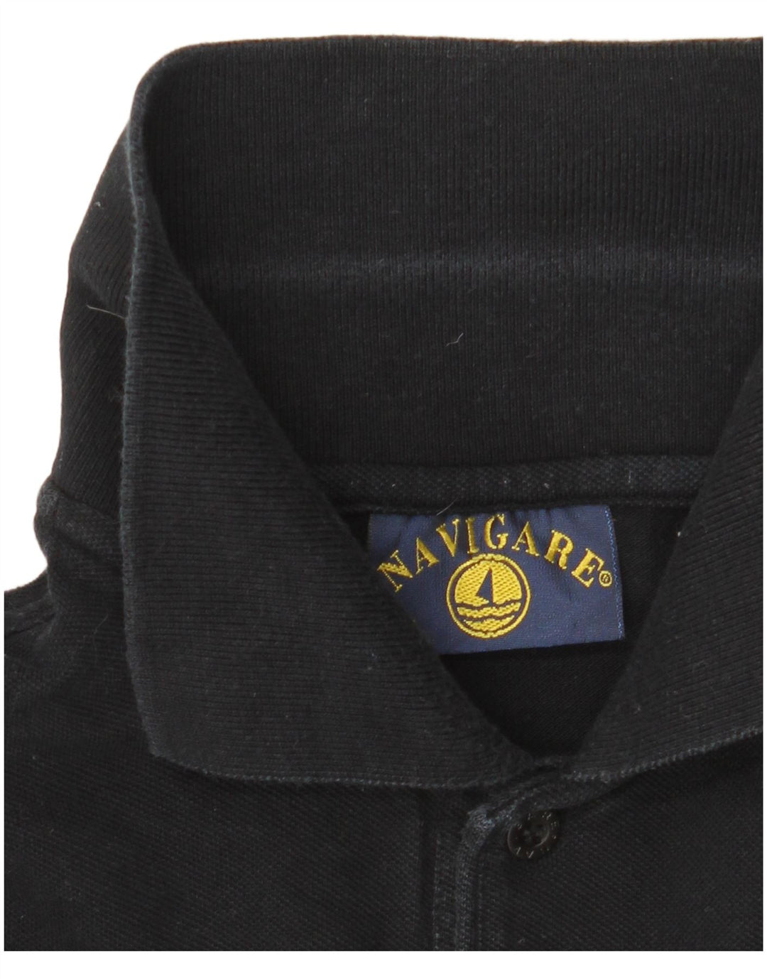 Мужская рубашка-поло NAVIGARE, хлопковая, черная, среднего размера