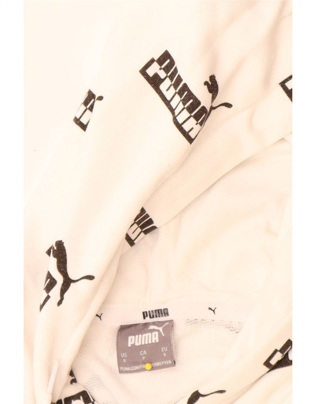 Мужской джемпер с капюшоном Puma, маленький белый, хлопковый