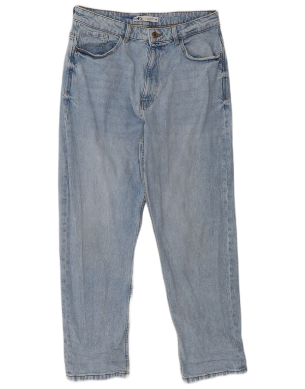 Женские зауженные джинсы Zara EU 42, большие W32 L27, синие, хлопок