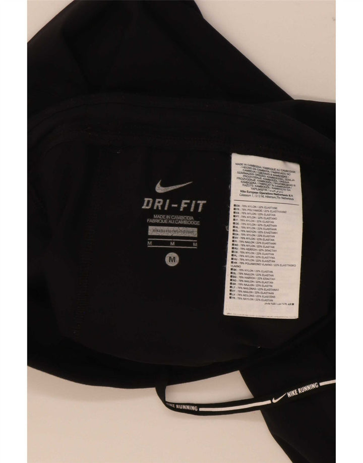 Женские леггинсы Nike Dri Fit UK 12, средний черный нейлон