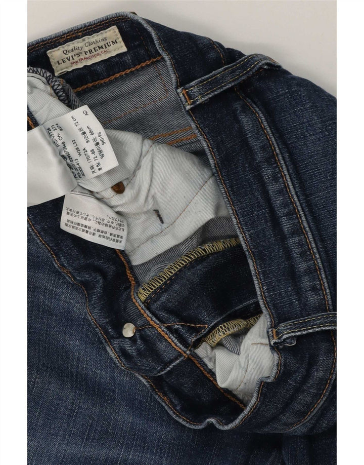 Мужские узкие джинсы Levi's W28 L32 синие, хлопок