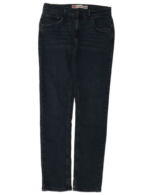 Levi's Boys 512 Узкие зауженные джинсы 15-16 лет W30 L31 Темно-синий хлопок