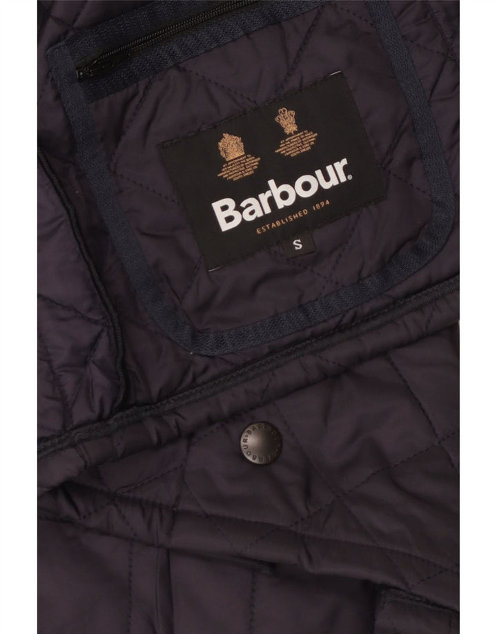 Мужская стеганая куртка Barbour UK 36, маленькая, темно-синяя