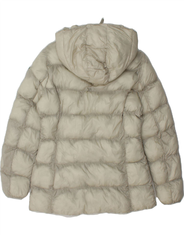 DIADORA Womens Hooded Padded Jacket UK 16 Large Grey Polyamide Vintage Diadora and Second-Hand Diadora from Messina Hembry 