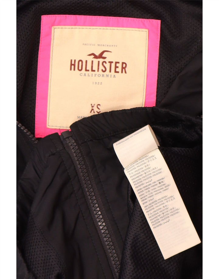 Женская дождевик с капюшоном Hollister UK 6 XS Черный полиэстер