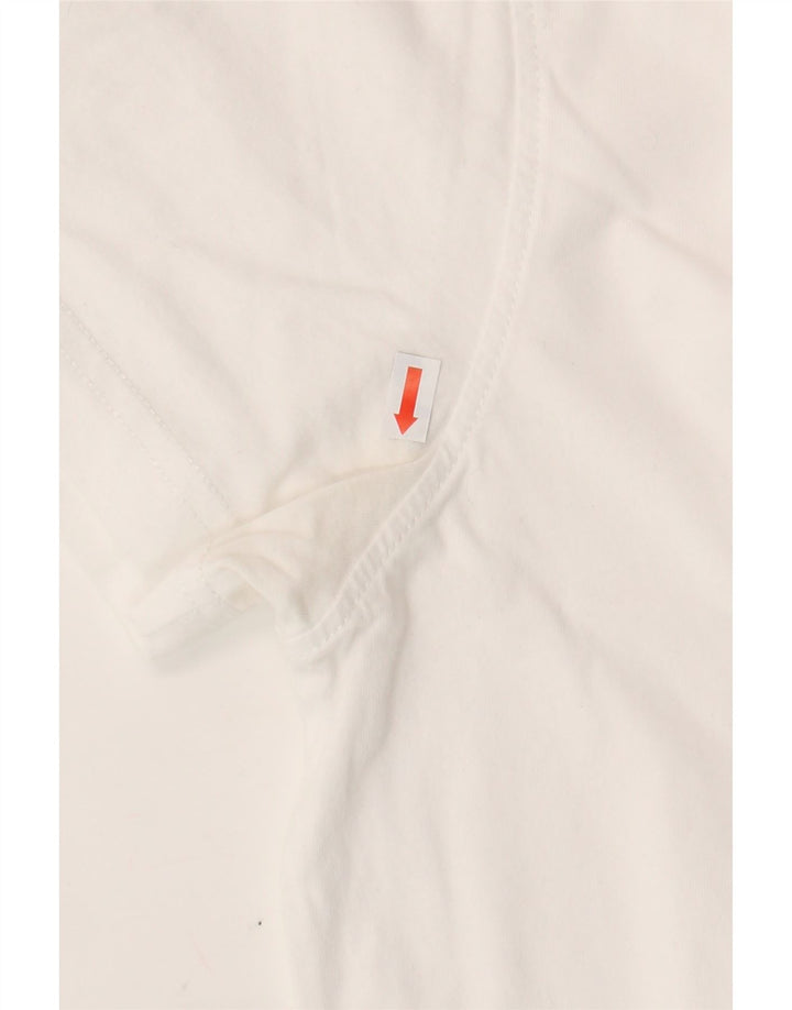 TOMMY HILFIGER Mens T-Shirt Top Medium White Cotton Vintage Tommy Hilfiger and Second-Hand Tommy Hilfiger from Messina Hembry 