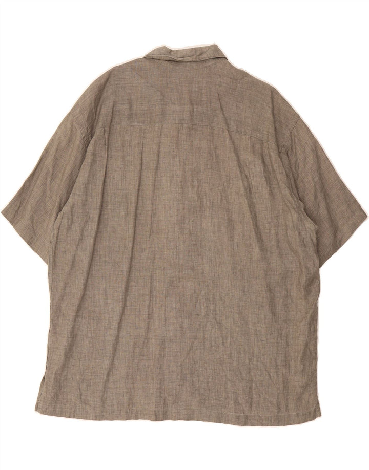 DOCKERS Mens Short Sleeve Shirt XL Grey Cotton Vintage Dockers and Second-Hand Dockers from Messina Hembry 