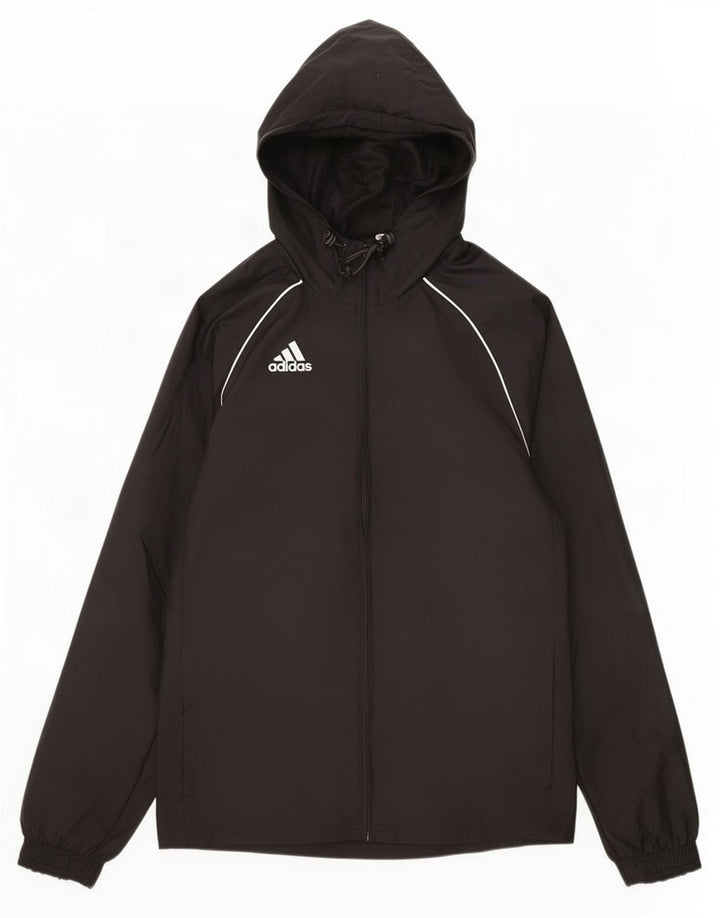 Мужская куртка-дождевик Adidas UK 36, маленькая, черная, полиамид