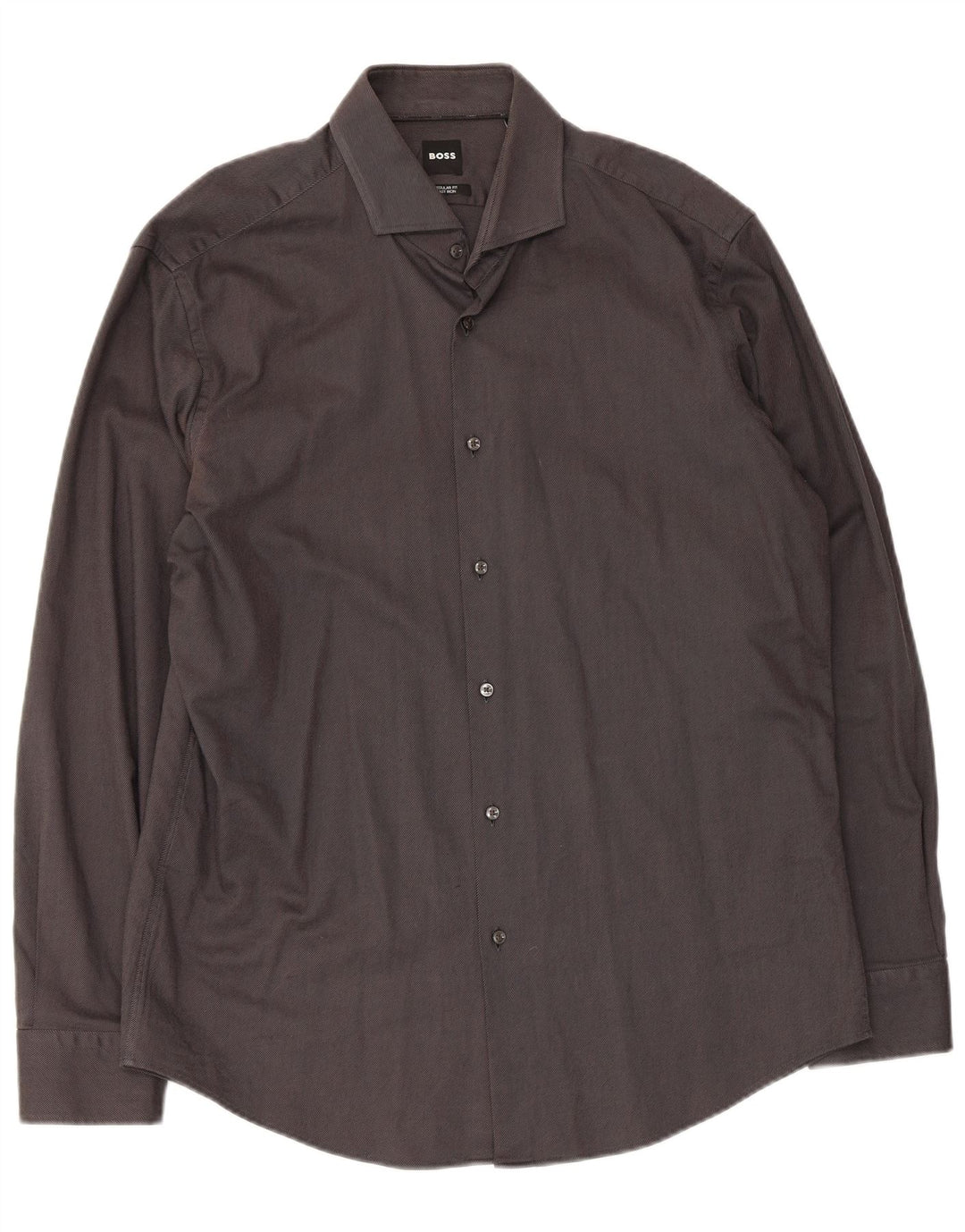 Мужская рубашка стандартного кроя Hugo Boss, размер 43, 17 XL, серая, хлопок