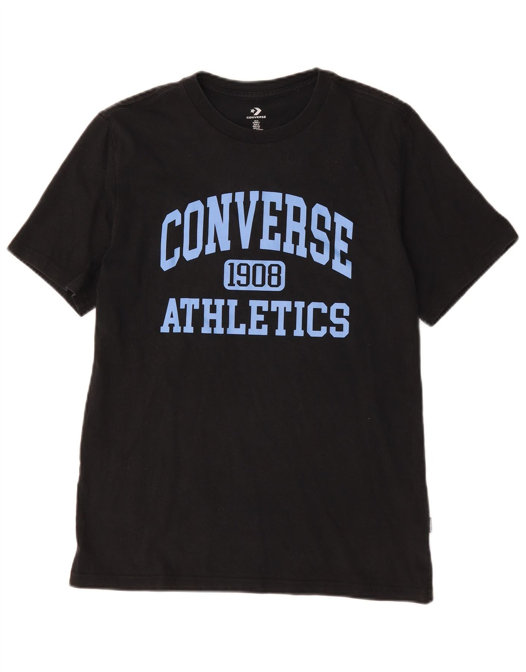 Мужская футболка с рисунком Converse, маленькая, черная, хлопковая