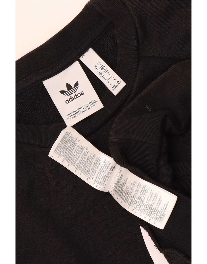 Мужской свитер с рисунком Adidas, большой черный хлопковый джемпер