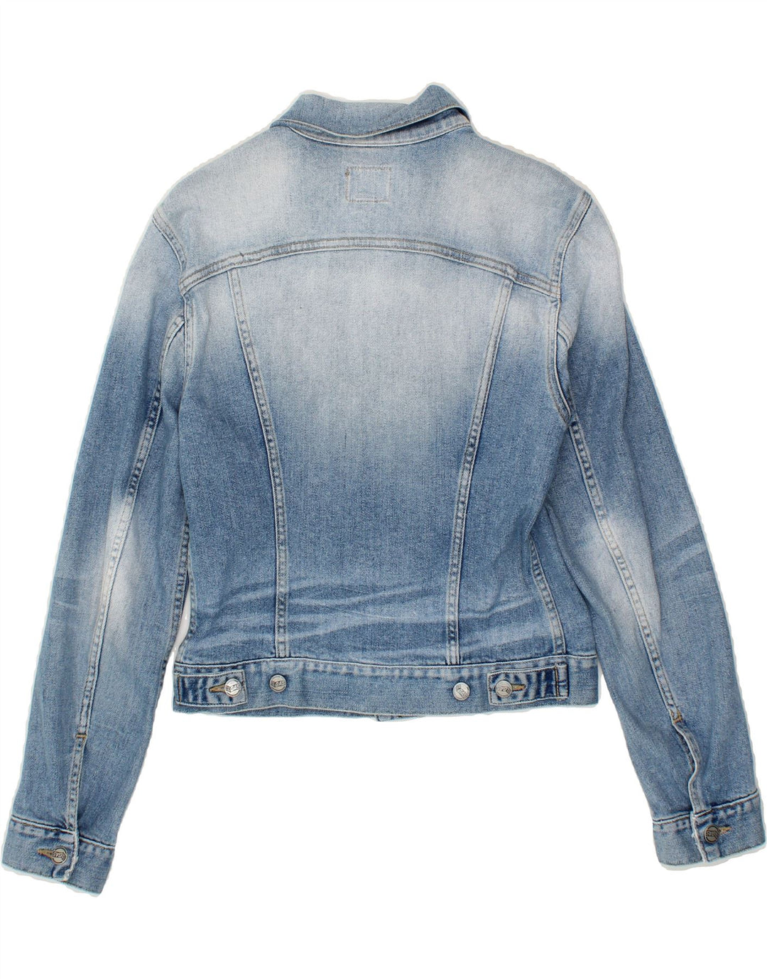 GAS Womens Crop Denim Jacket UK 10 Small Blue Vintage Gas and Second-Hand Gas from Messina Hembry 