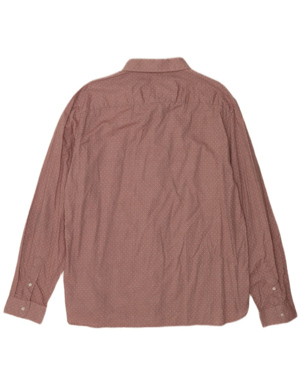 Мужская рубашка French Connection 2XL из хлопка в розовые пятна