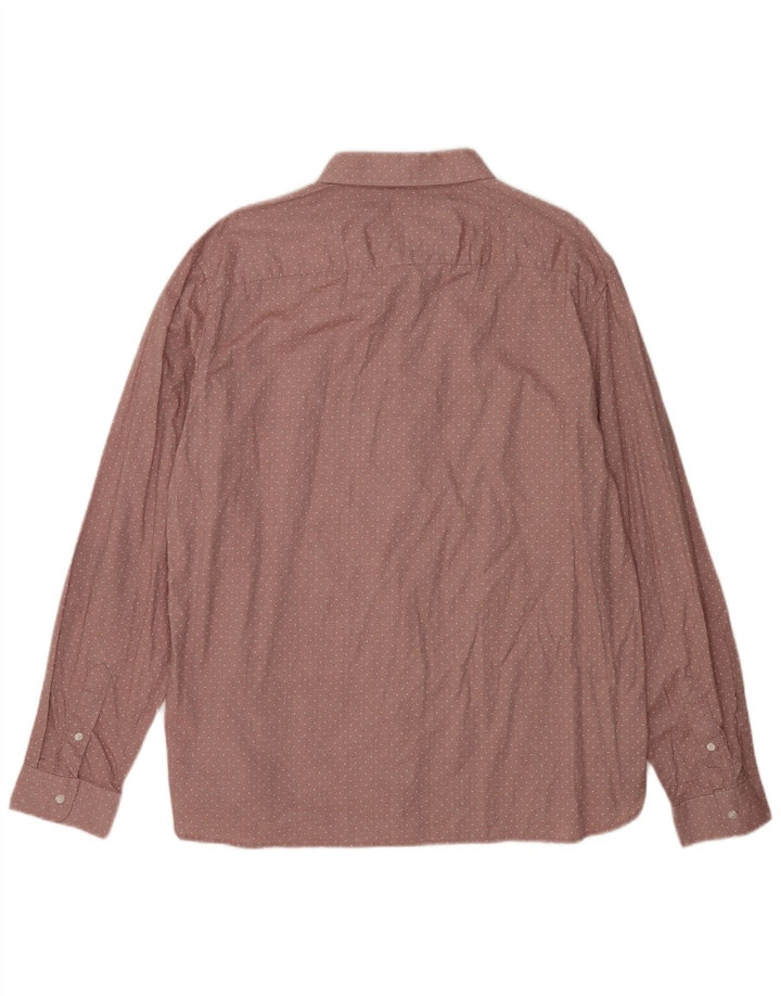 Мужская рубашка French Connection 2XL из хлопка в розовые пятна