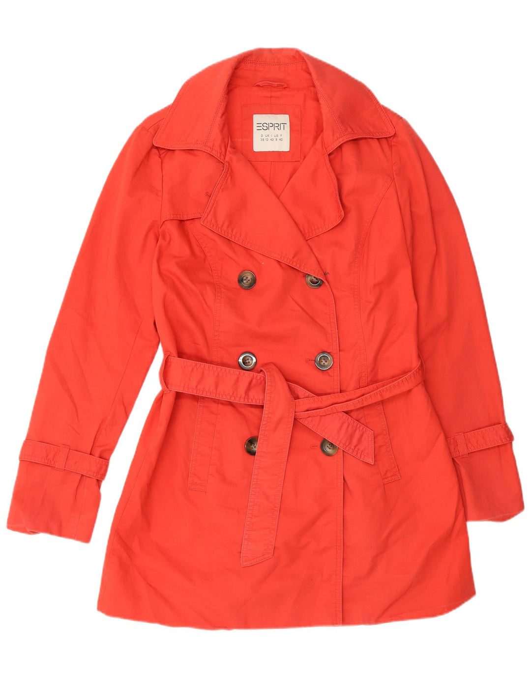 Женский тренч Esprit UK 12 средний красный