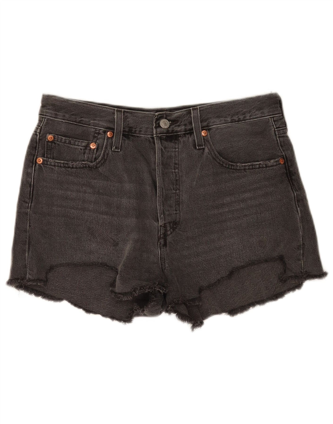 Женские джинсовые шорты Levi's 501 W28, хлопок среднего серого цвета