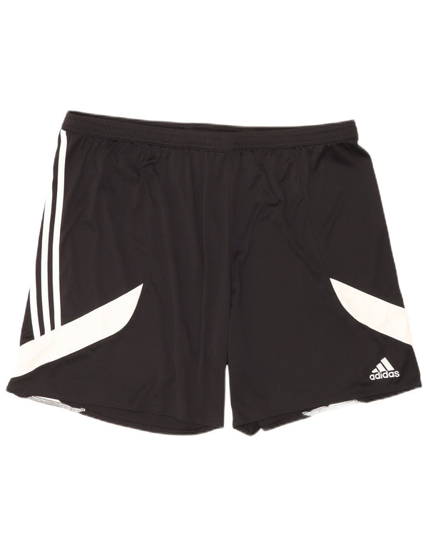 Мужские спортивные шорты Adidas Climalite 2XL, черные, полиэстер с цветными блоками
