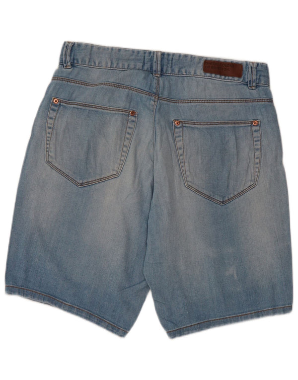 BENETTON Mens Denim Shorts W29 Medium Blue Cotton