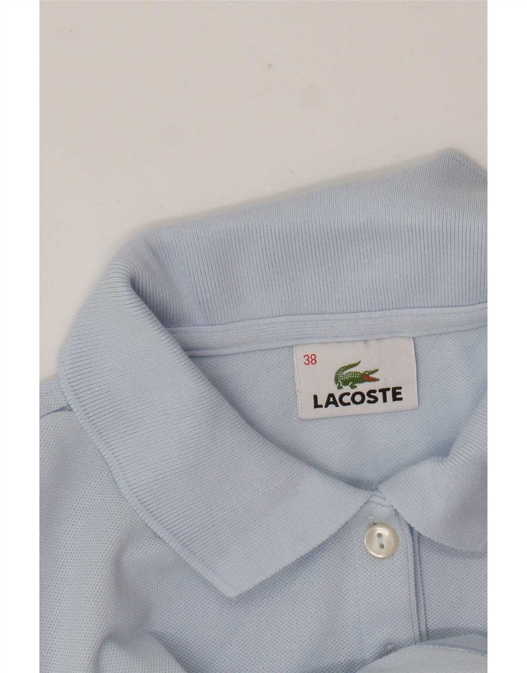 Женская рубашка-поло Lacoste, размер 38, средний синий