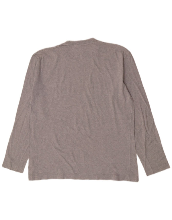 Dockers Мужской топ с рисунком с длинным рукавом XL, серый хлопок