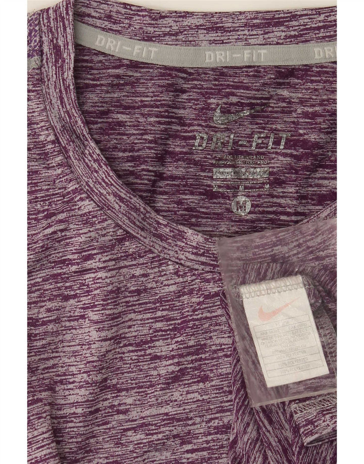 Женская футболка Nike Dri Fit Top UK 12, полиэстер среднего фиолетового цвета с крапинками