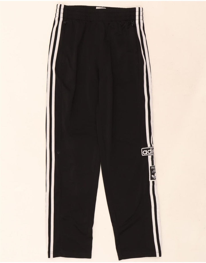 Adidas Спортивные брюки с графическим рисунком для мальчиков 14-15 лет, черный полиэстер