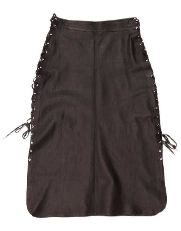 Винтажная женская юбка-миди W22 2XS черная