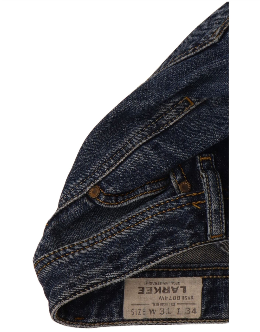 Мужские прямые джинсы DIESEL Larkee W31 L34, синий хлопок