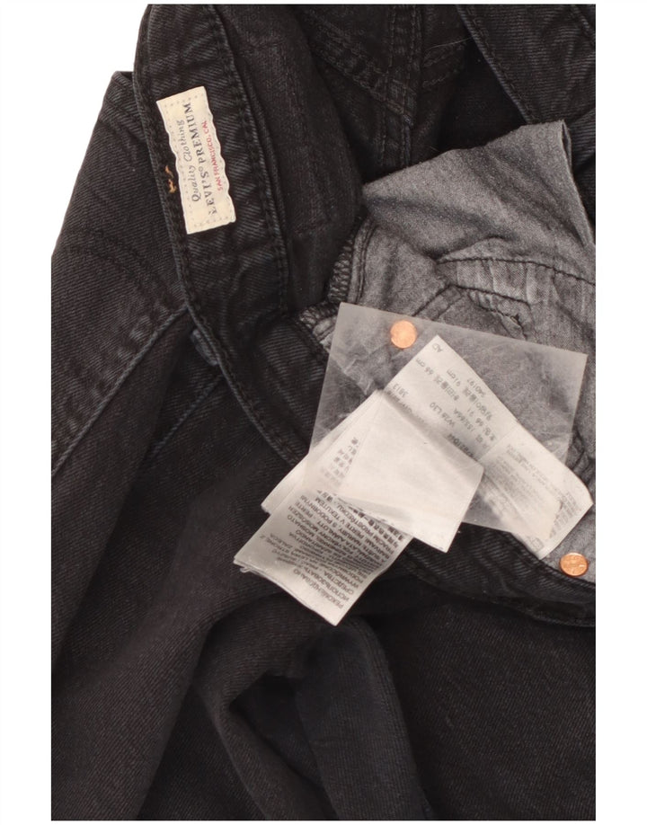 Мужские прямые джинсы Levi's 501 W26 L30, черный хлопок