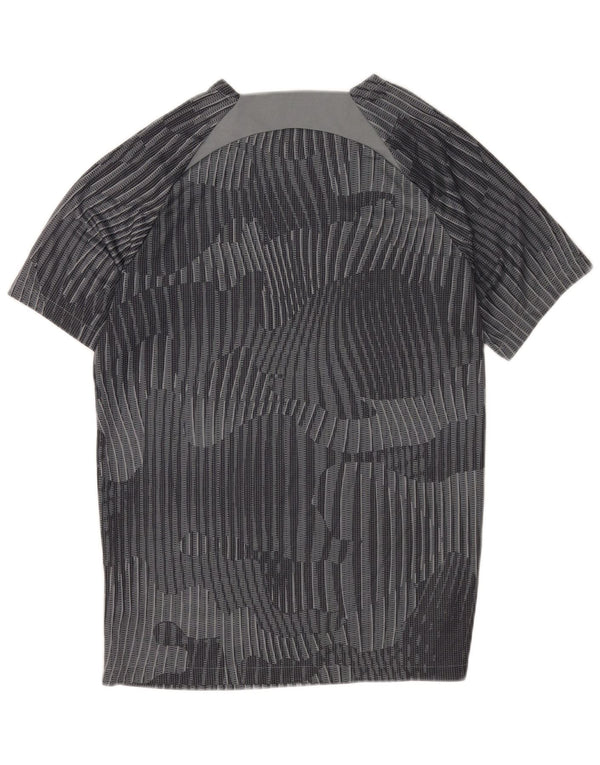 Мужская футболка Nike Dri Fit, большая серая спортивная футболка из полиэстера с геометрическим рисунком