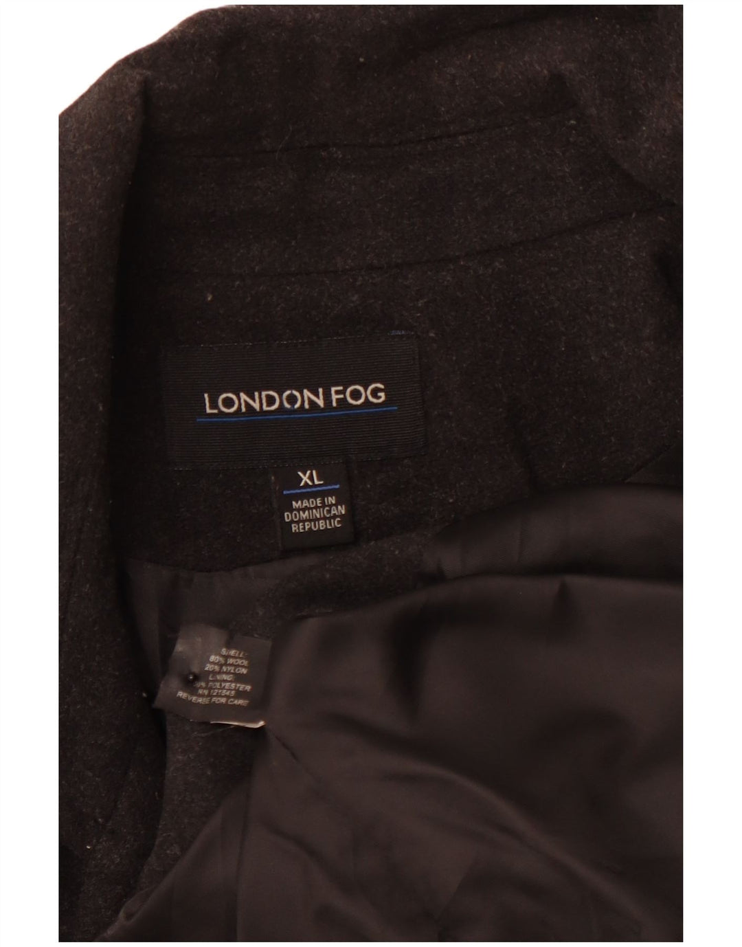 Женское полупальто LONDON FOG UK 18 XL, черная шерсть