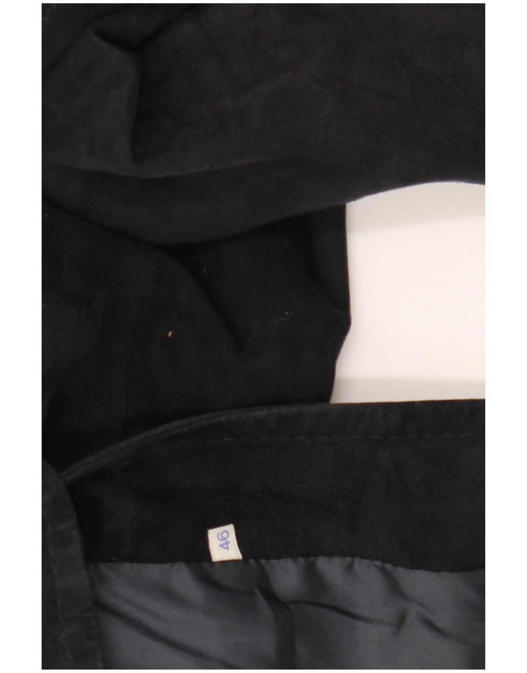 Винтажная женская замшевая куртка IT 46, большая, темно-синяя