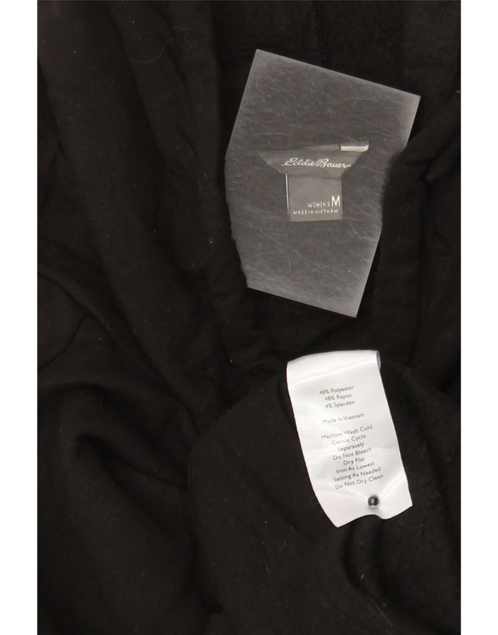 Женский джемпер свободного кроя с капюшоном Eddie Bauer UK 14, средний черный, полиэстер