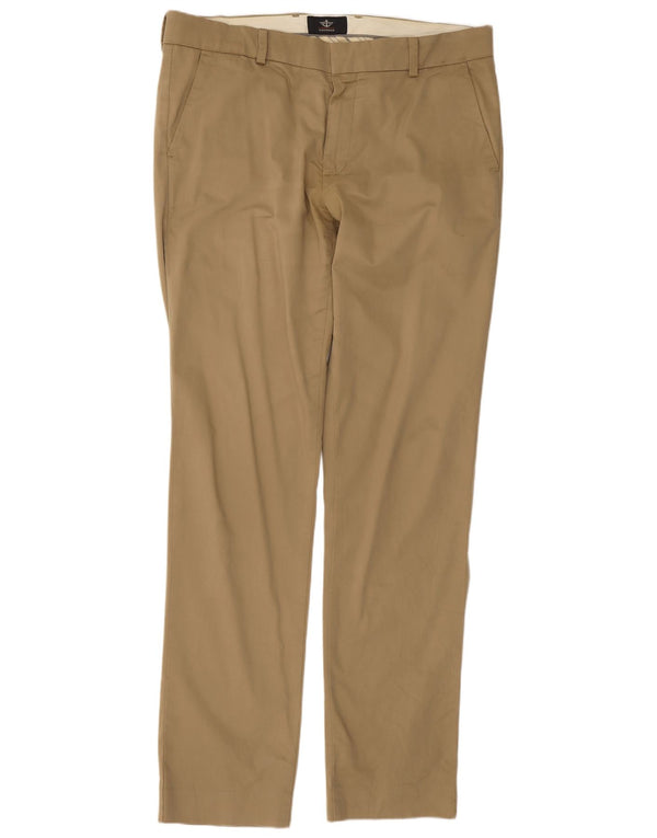 Dockers Мужские прямые брюки-чинос W34 L34 Бежевый хлопок