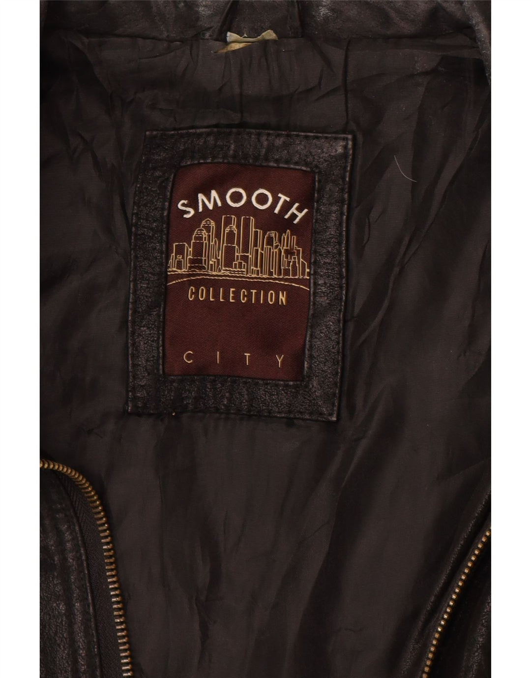 Мужская кожаная куртка VINTAGE UK 40, большая черная кожа с цветными блоками