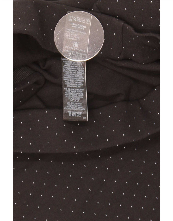 Женская юбка-карандаш Marks & Spencer UK 12 Medium W30 Черная пятнистая вискоза
