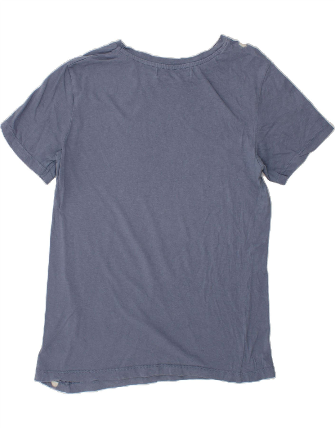 PULL & BEAR Womens Graphic T-Shirt Top UK 4 XS Blue Cotton Vintage Pull & Bear and Second-Hand Pull & Bear from Messina Hembry 