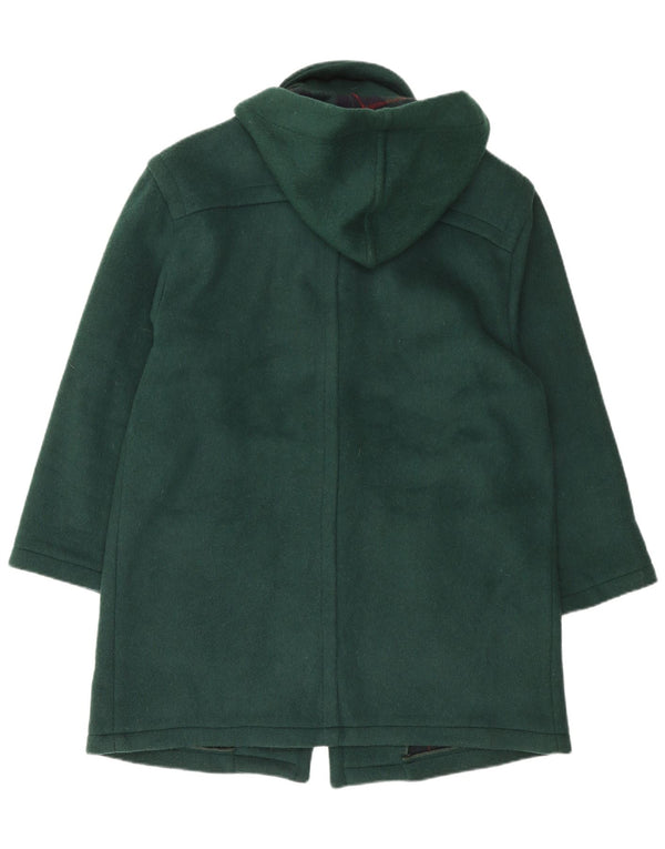 Винтажный женский дафлкот с капюшоном UK 16, большой зеленый цвет
