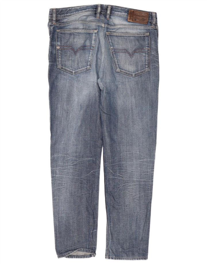 Мужские прямые джинсы Diesel W36 L31 синие, хлопок