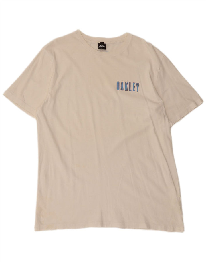 Oakley Mens Regular Fit T-Shirt Top Medium White