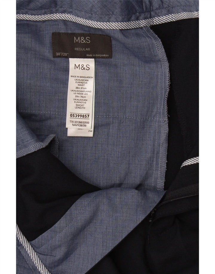 Мужские прямые брюки чиносы Marks & Spencer W38 L29 темно-синие