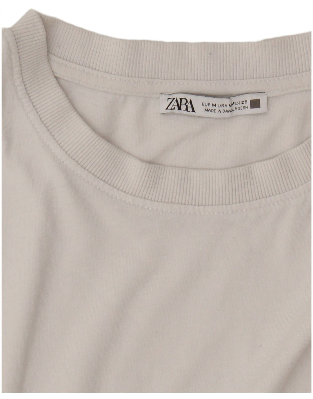 Женская футболка Zara Top UK 14 Medium White