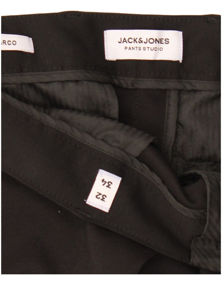Мужские брюки-чиносы Jack & Jones Marco Slim W32 L34, черный полиэстер