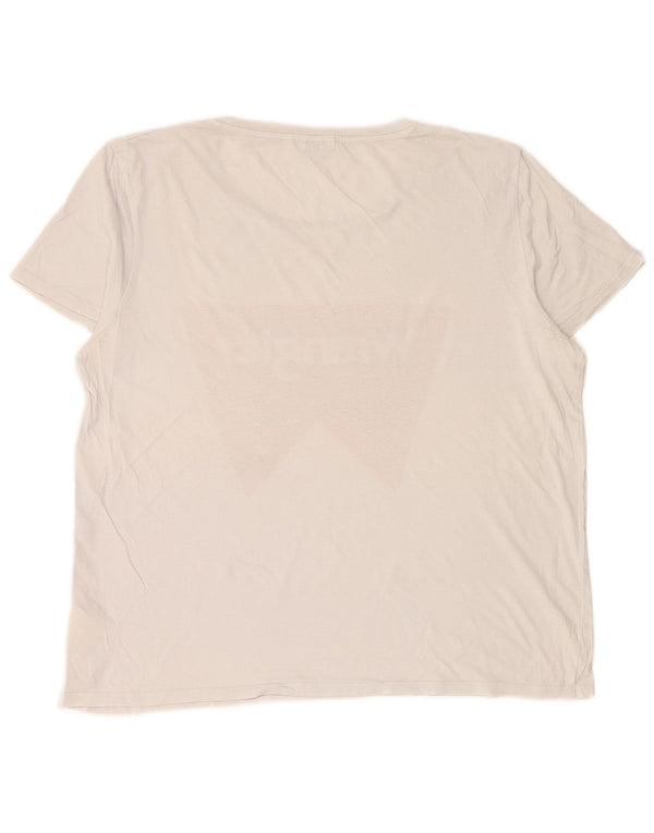 WRANGLER Женская футболка оверсайз с рисунком, топ UK 18 XL, белый хлопок