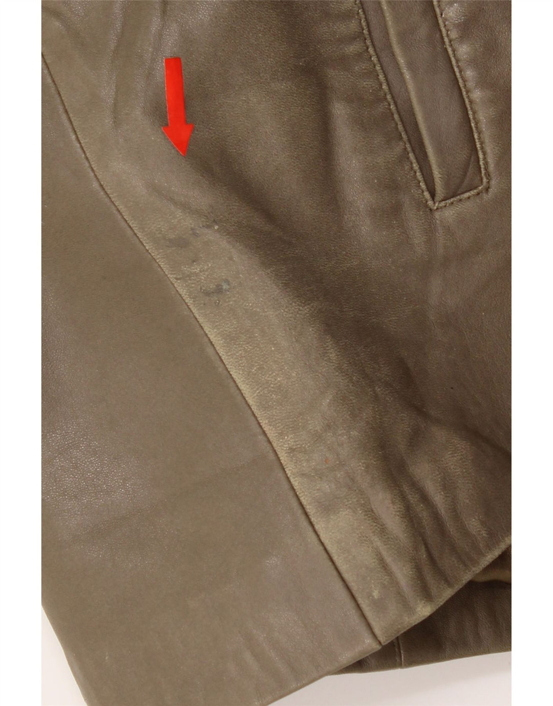 Винтажная женская кожаная куртка IT 44 Medium Khaki Leather